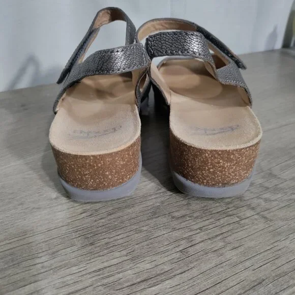 Dansko Marcy Women's Sandals, Pewter Metallic Silver Size 41 US 11 - Picture 4 of 8